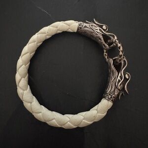 John Hardy Naga Dragon Leather Bracelet
